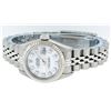 Image 7 : Rolex Ladies MOP Diamond White Gold Fluted Jubilee Band Datejust Quickset Wristw