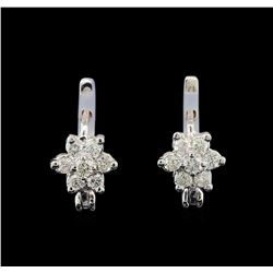 14KT White Gold 0.50 ctw Diamond Earrings