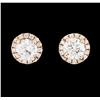1.64 ctw Diamond Earrings - 14KT Rose Gold