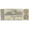 Image 1 : 1863 $5 The Confederate States of America Note T-60 CC