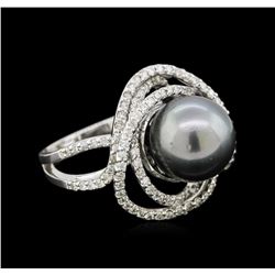 South Sea Cultured Pearl and Diamond Ring - 14KT White Gold