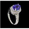 Image 4 : 2.94 ctw Tanzanite and Diamond Ring - 14KT White Gold
