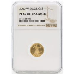 2000-W PF69 Ultra Cameo $5 Gold Eagle