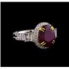 Image 1 : 14KT Two-Tone Gold 5.44 ctw Ruby and Diamond Ring