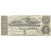 Image 1 : 1863 $5 The Confederate States of America Note T-60 CC