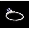 Image 3 : 0.81 ctw Sapphire and Diamond Ring - 10KT White Gold