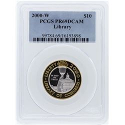 2000-W PCGS PR69DCAM $10 Library of Congress Bicentennial Commemorative Coin