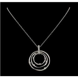 2.32 ctw Diamond Pendant With Chain - 14KT White Gold