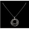 2.32 ctw Diamond Pendant With Chain - 14KT White Gold