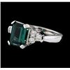 2.29 ctw Tourmaline and Diamond Ring - 14KT White Gold
