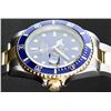 Image 2 : Rolex Two Tone Blue Submariner Men's Watch