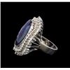 Image 3 : 14KT White Gold 15.08 ctw Sapphire and Diamond Ring