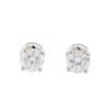 1.00 ctw Diamond Stud Earrings - 14KT White Gold