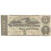 Image 1 : 1863 $5 The Confederate States of America Note T-60 CC