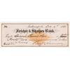 Image 1 : 1889 President-Elect BENJAMIN HARRISON Signed Check PSA/DNA Near Mint-Mint 8