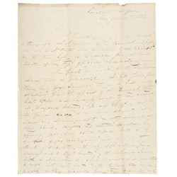 1823 Commodore MATTHEW C. PERRY U.S. Naval ALS Regarding His Concerns
