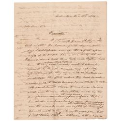 1836 JAMES K. POLK Political Content ALS on Meeting His Political Opponents