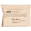 Image 1 : 1786 GENERAL RUFUS PUTNAM Signed Massachusetts Land Lottery Certificate Form