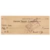 Image 1 : 1930 Journalist ERNEST (ERNIE) TAYLOR PYLE Signed Check - PSA/DNA Gem Mint 10