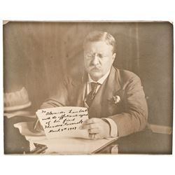 1907 President THEODORE ROOSEVELT Signed Huge Size Photograph to his Physician!
