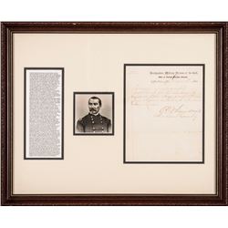 1865 Union MAJOR GENERAL PHILIP H. SHERIDAN Signed Document