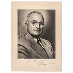 c. 1948 President HARRY S. TRUMAN Signed + Inscribed Mammoth Size Photograph