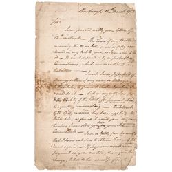 1783 Revolutionary War Jonathan Trumbull, Jr ALS While George Washington’s Aide
