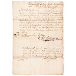 1776 Committee of Safety JONATHAN TRUMBULL + ABRAHAM TEN BROECK Signed Document
