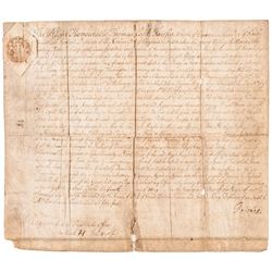 1754 Document Signed by LORD FAIRFAX States a GEORGE WASHINGTON Made Survey!