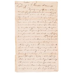 1778 Continental Congress Letter Signed, Wm. Whipple, Gouv Morris, Nath. Scudder