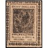Image 2 : Continental Currency, February 17, 1776. Eight Dollars. Blue Detector Note