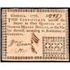 Image 1 : Colonial Currency, Georgia. 1776. Fractional Denomination. $1/4. PCGS EF-40