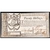 Image 1 : Colonial Currency, GA. Oct. 16, 1786, 20s. Choice About Unc. Bold and Vivid