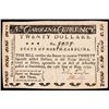 Image 1 : Colonial Currency, NC. May 15, 1779 $20 Peace on Honourable Terms Motto, Ch. EF