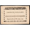 Image 2 : Colonial Currency, NC. May 15, 1779 $20 Peace on Honourable Terms Motto, Ch. EF