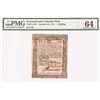 Image 3 : Colonial Currency, October 25, 1775 Pennsylvania 1s Note PMG Choice UNC-64