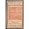 Image 2 : Colonial Currency, PA, April 10, 1777, 4 shilling, Red & Black Text