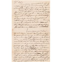 1781 Important Revolutionary War Content ALS David Holbrook to William Shepard