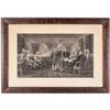 Image 1 : 1858 ALEX. JAZET Engraved DECLARATION OF INDEPENDENCE of the United States