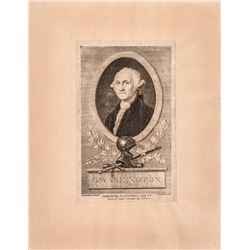 (1798) Federal Period Engraving of President George Washington by Lawson, Sc