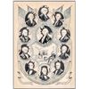 Image 2 : 1844 Currier Lithographic Print of First Eleven U.S. Presidents through Polk