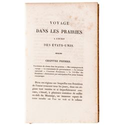 1835 Washington Irving’s Book: Voyage dans les Prairies a l’Ouest des Etats-Unis