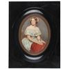 Image 2 : c. 1860 JENNY LIND Oval Portrait Painting under glass of the Swedish Nightingale