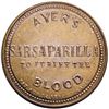 Image 2 : Encased Postage Stamps, 3¢, AYER’S SARSAPARILLA. Small AYER’S Type