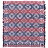 Image 1 : c 1850 Patriotic Jacquard Coverlet with LIBERTY + American Federal Eagle Designs