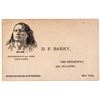 Image 1 : c1870 Photographer David F Barry Business Card PHOTOS OF ALL NOTED INDIAN CHIEFS