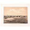 Image 1 : c. 1870s Lithograph Print HALF BREED HUNTERS CAMP by T. Sinclair + Son, Phila.