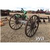 Image 2 : WOODEN WAGON AXLE WITH STEEL WHEELS