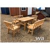 Image 2 : LOG TABLE & 2 CHAIRS, 2 BENCHES