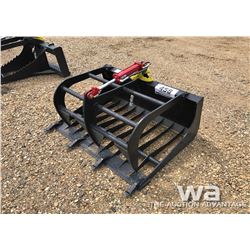 SKID STEER ROCK BUCKET WITH GRAPPLE